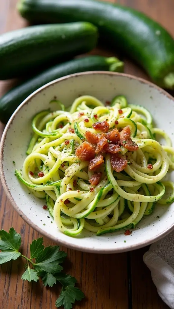 10 Authentic Takes on Creamy Pasta Carbonara - 4. Zucchini Carbonara: A Healthy Delight