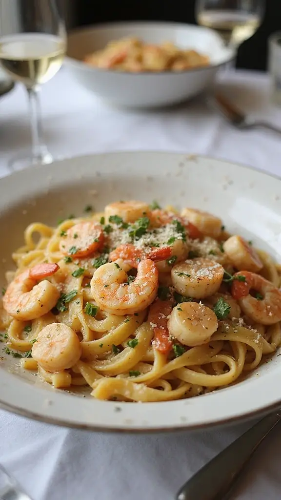 10 Authentic Takes on Creamy Pasta Carbonara - 5. Seafood Carbonara: A Coastal Inspiration