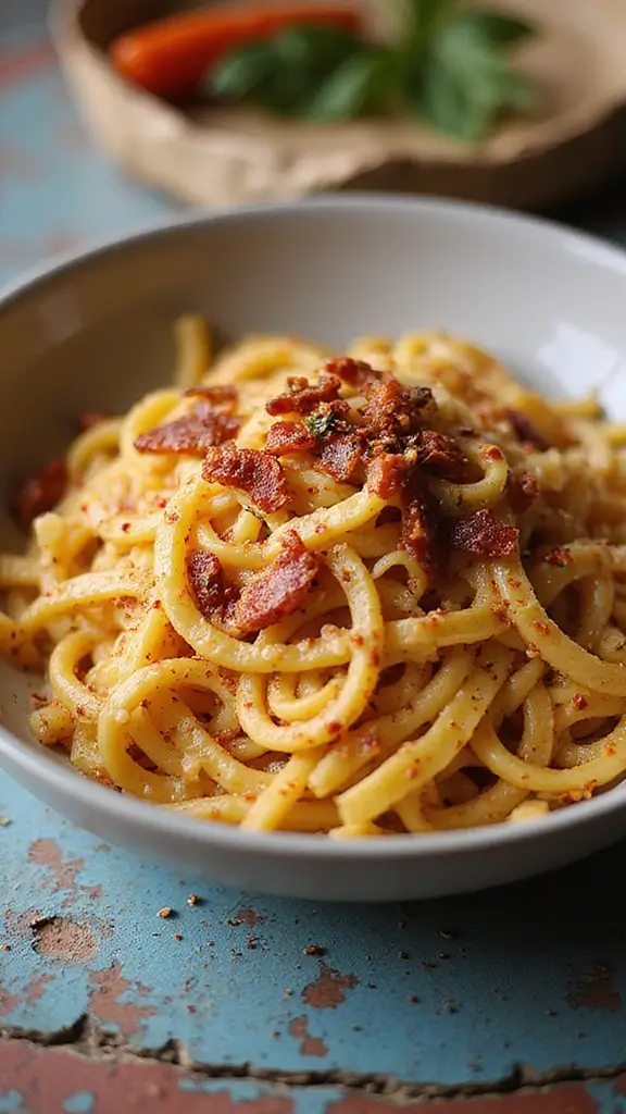 10 Authentic Takes on Creamy Pasta Carbonara - 7. Spicy Carbonara: A Kick of Flavor
