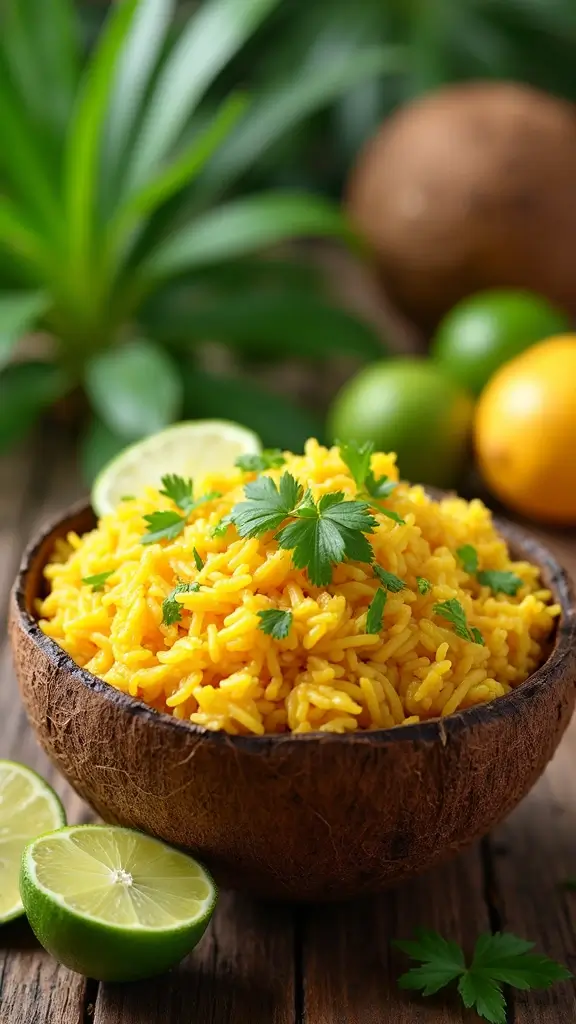 10 Colorful and Aromatic Yellow Rice Recipes That Are Easy to Cook - 2. Coconut Curry Yellow Rice