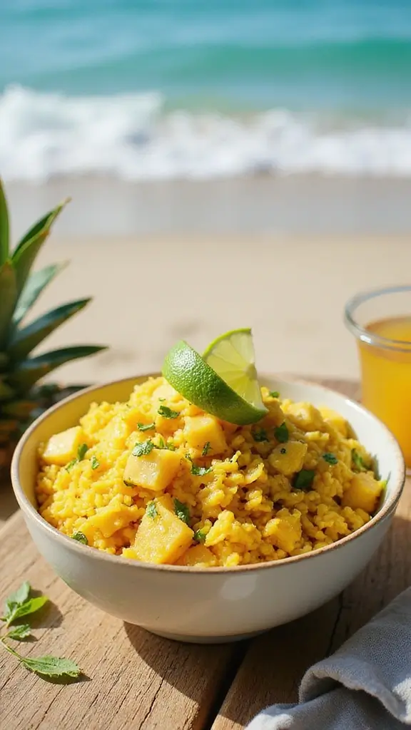 10 Colorful and Aromatic Yellow Rice Recipes That Are Easy to Cook - 9. Thai Pineapple Yellow Rice