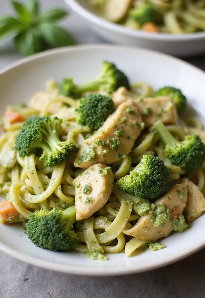 10 Healthy and Delicious Chicken with Broccoli Recipes - 10. Pesto Chicken and Broccoli Pasta