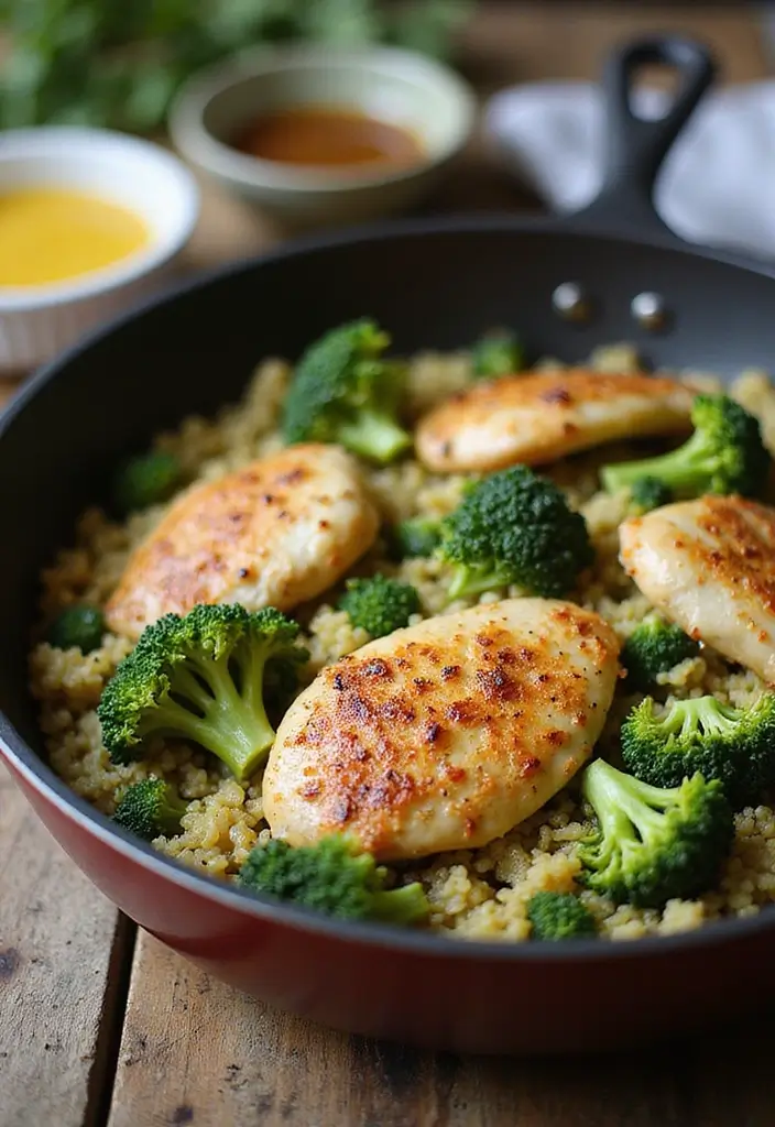 10 Healthy and Delicious Chicken with Broccoli Recipes - 6. One-Pan Chicken and Broccoli Quinoa