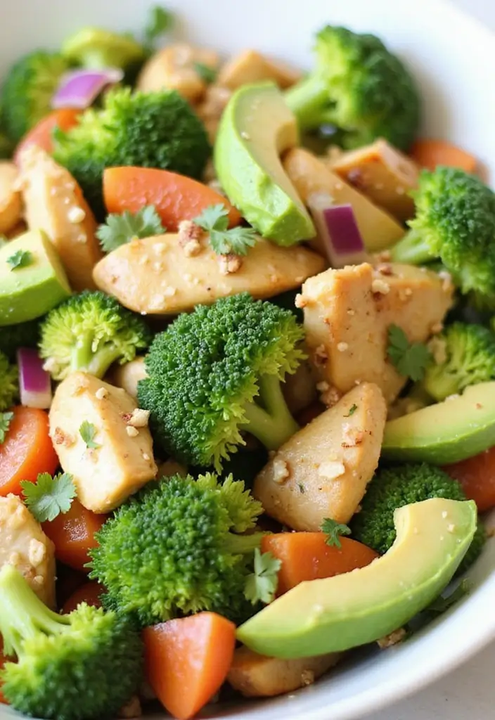 10 Healthy and Delicious Chicken with Broccoli Recipes - 8. Chicken and Broccoli Salad with Avocado