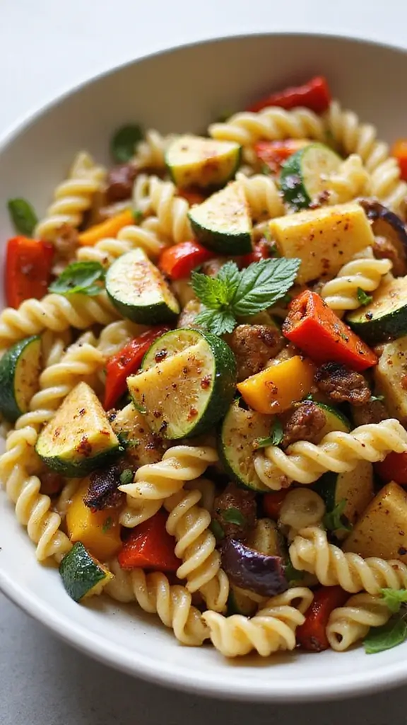 10 Simple Mediterranean Pasta Salad Recipes That Are Perfect for Any Occasion - 6. Roasted Vegetable Pasta Salad