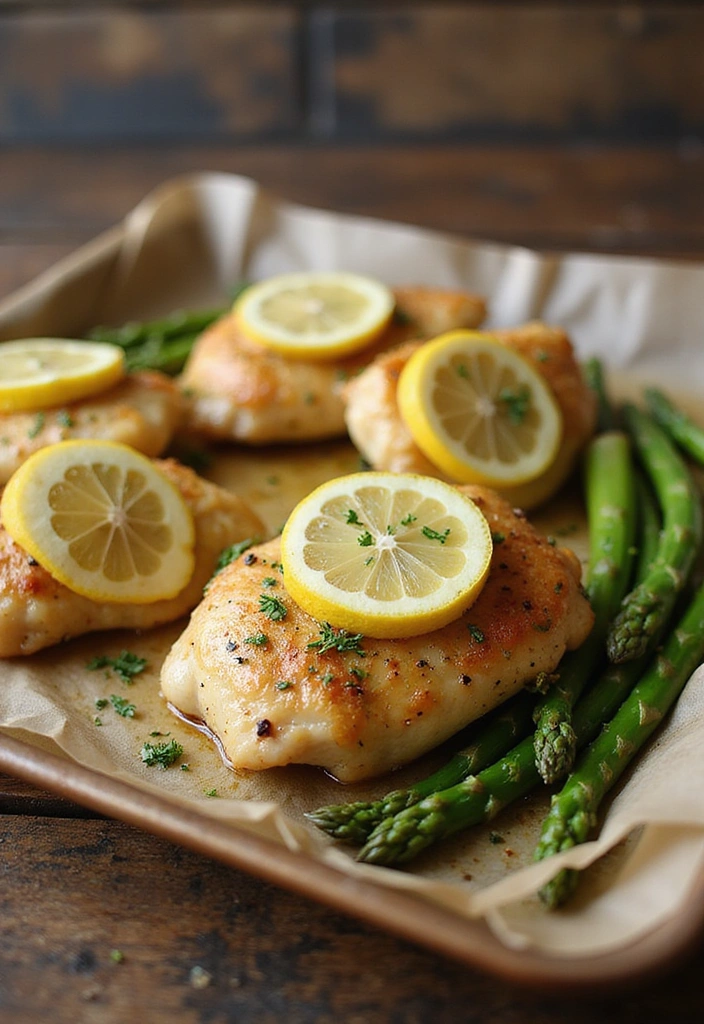 Best Recipes for Dinner with Chicken That Everyone Will Enjoy - 1. One-Pan Lemon Garlic Chicken with Asparagus