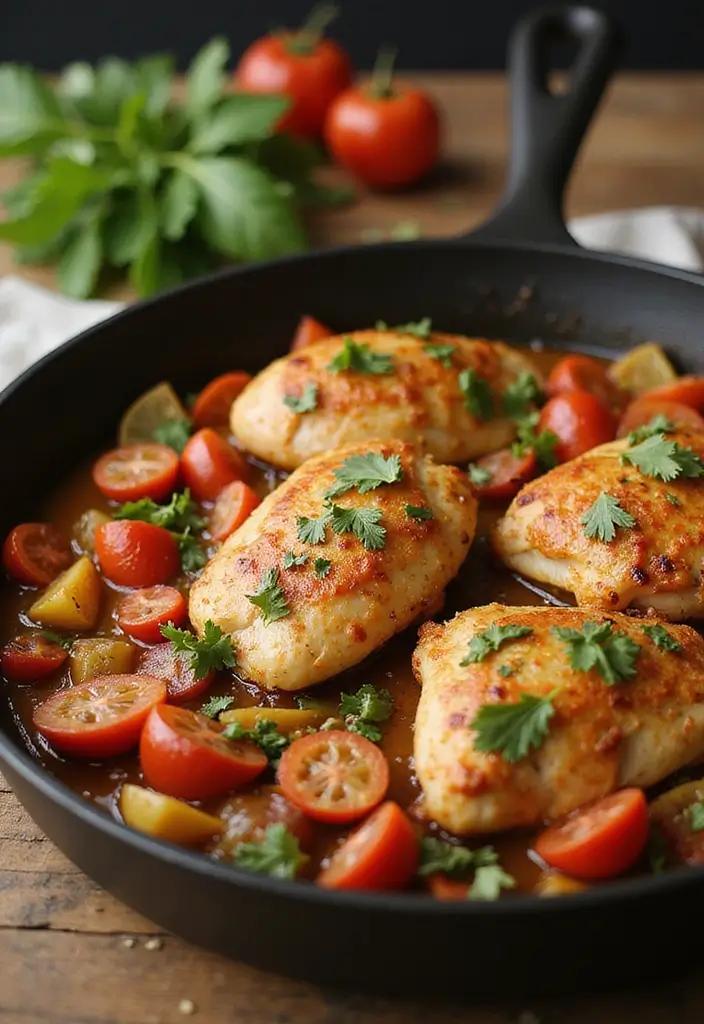 Best Recipes for Dinner with Chicken That Everyone Will Enjoy - 8. Italian Chicken and Vegetable Skillet