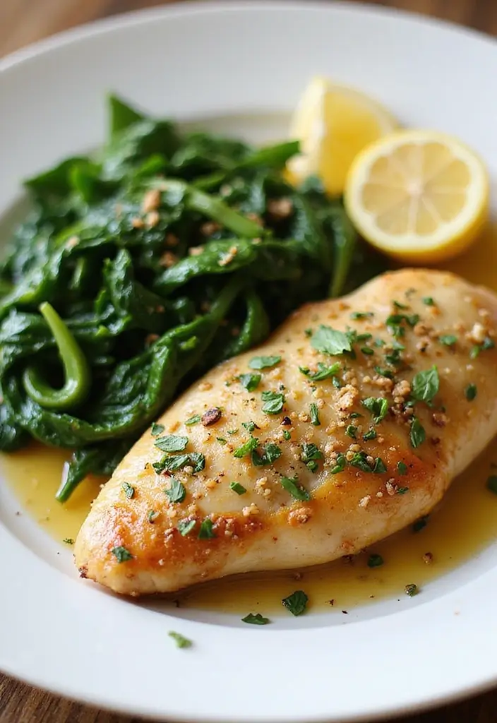 Chicken with Spinach Recipes Packed with Flavor and Nutrition - 2. Lemon Garlic Chicken with Spinach