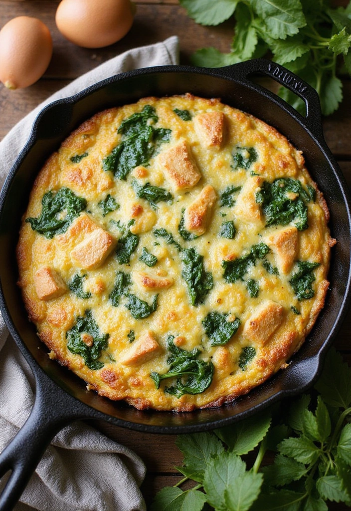 Chicken with Spinach Recipes Packed with Flavor and Nutrition - 8. Chicken Spinach Frittata