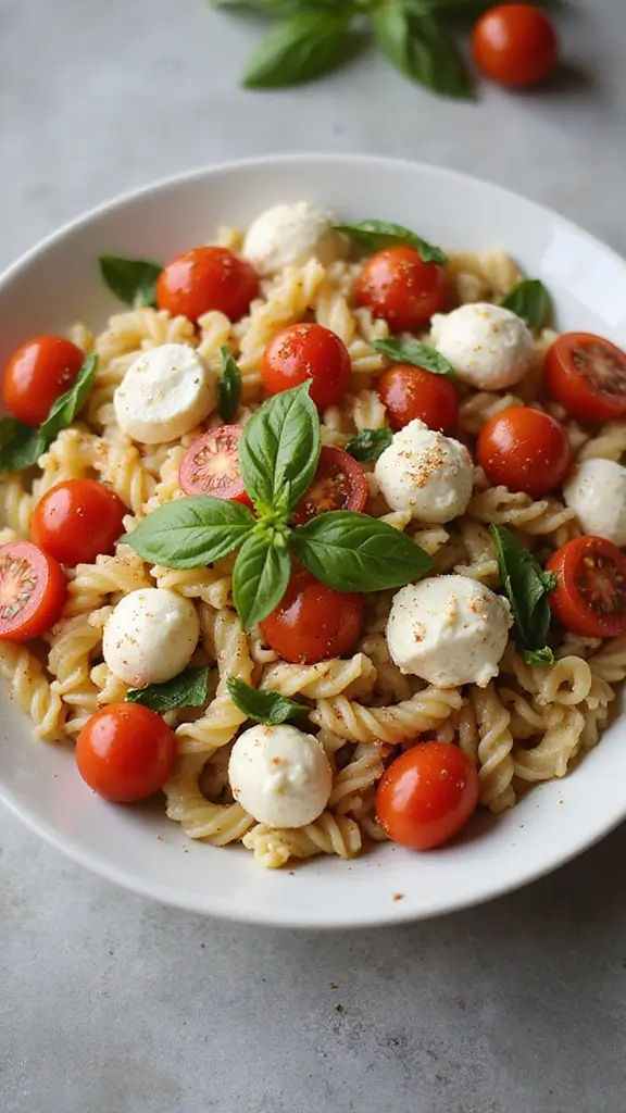Colorful and Flavorful: Easy Italian Pasta Salad Recipes for Meal Prep - 10. Caprese Pasta Salad