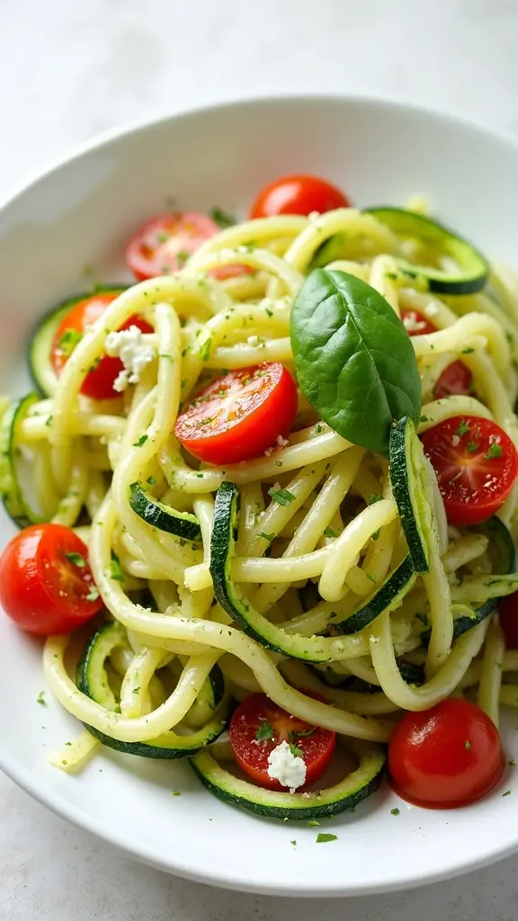 Colorful and Flavorful: Easy Italian Pasta Salad Recipes for Meal Prep - 8. Zucchini Noodle Italian Pasta Salad