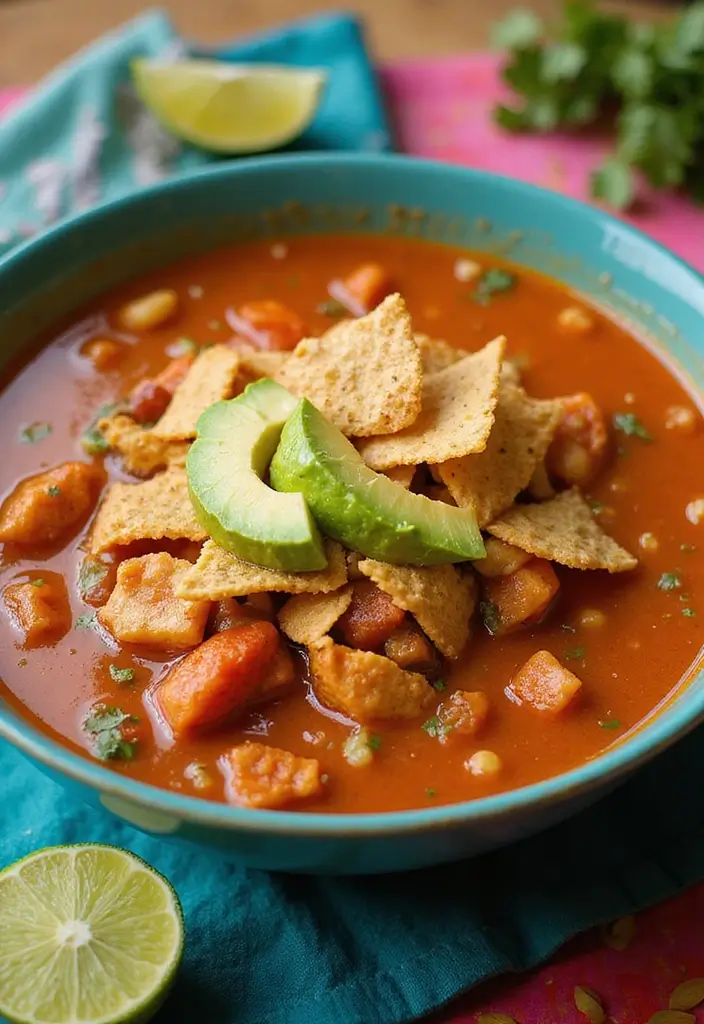 Comforting Recipes with Chicken Broth to Warm Your Soul - 3. Spicy Chicken Tortilla Soup