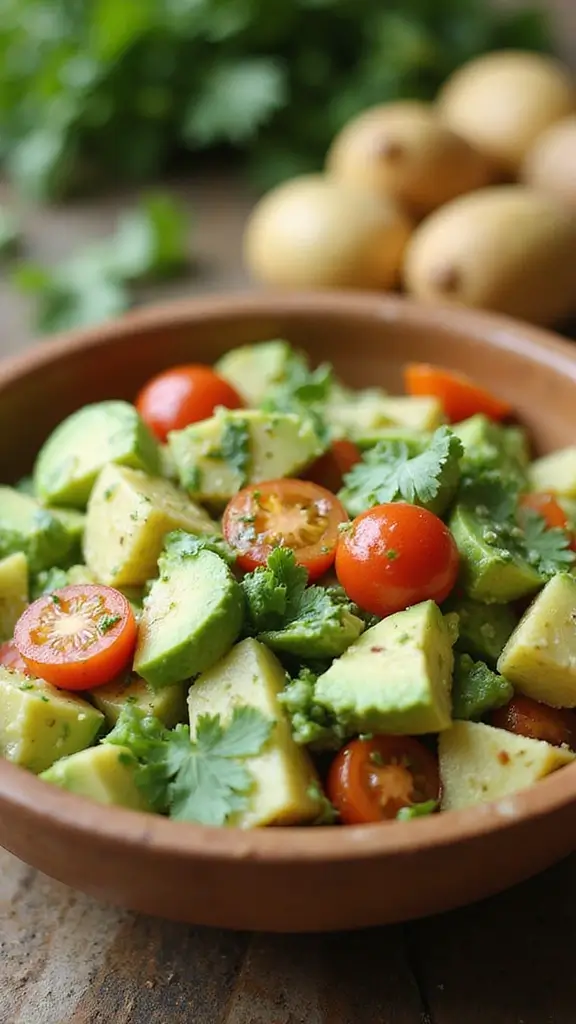 Creamy and Fresh: 10 Irresistible Gourmet Potato Salad Recipes - 1. Creamy Avocado & Cilantro Potato Salad