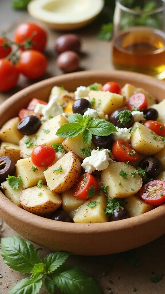 Creamy and Fresh: 10 Irresistible Gourmet Potato Salad Recipes - 3. Mediterranean Style Potato Salad
