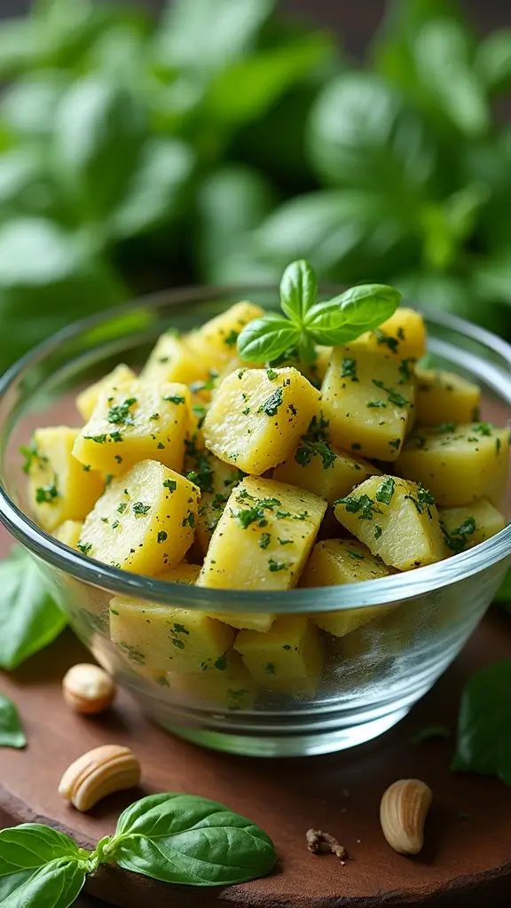 Creamy and Fresh: 10 Irresistible Gourmet Potato Salad Recipes - 8. Pesto Potato Salad