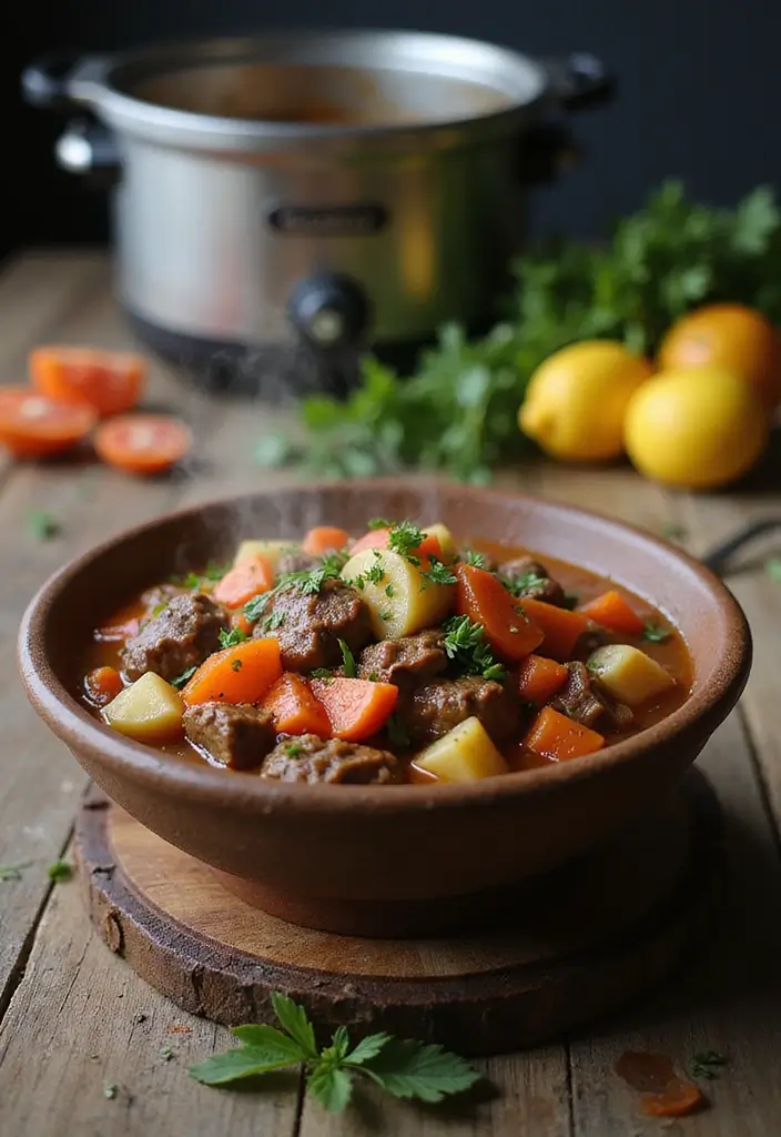 Crockpot Recipes with Ground Beef for Stress-Free Meals - 1. Hearty Slow Cooker Beef and Vegetable Stew