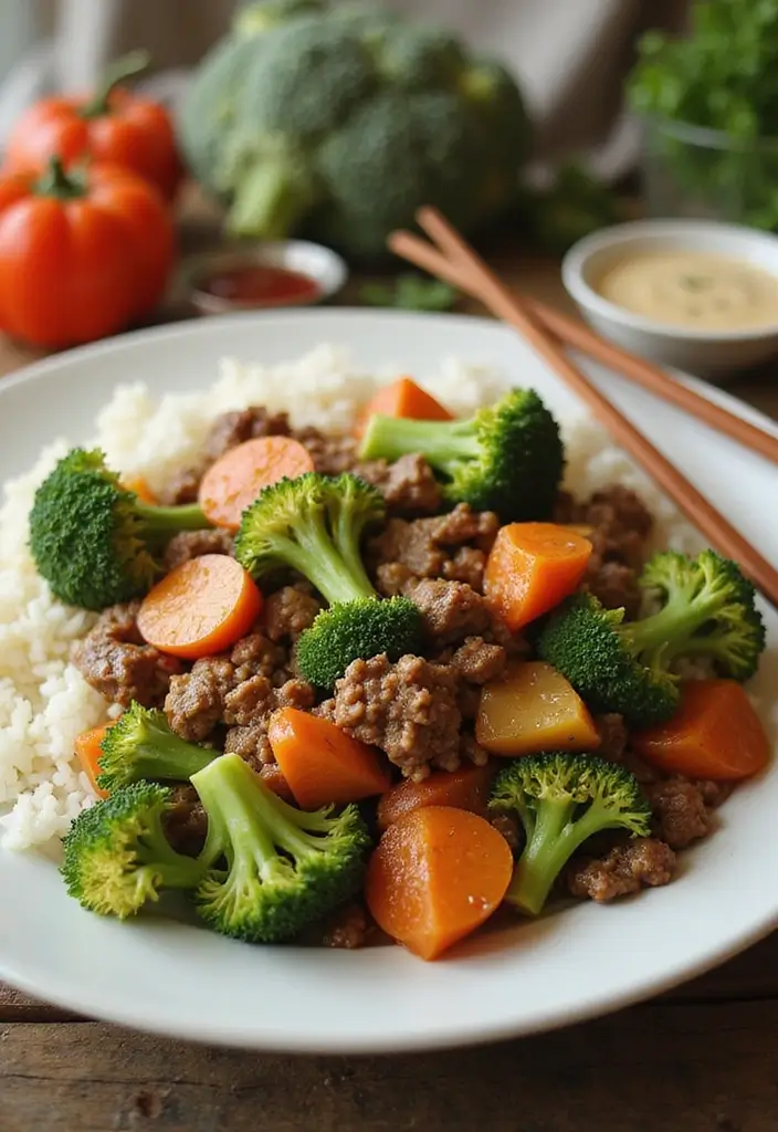Crockpot Recipes with Ground Beef for Stress-Free Meals - 10. Ground Beef and Broccoli Stir-Fry
