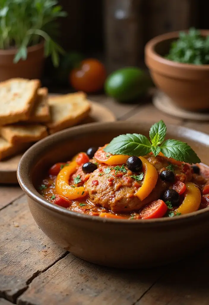 Easy Recipes with Chicken You Can Make in 30 Minutes - 14. Chicken Cacciatore