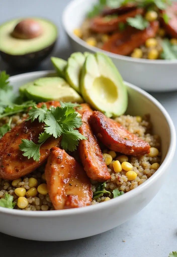Easy Recipes with Chicken You Can Make in 30 Minutes - 6. BBQ Chicken Quinoa Bowls