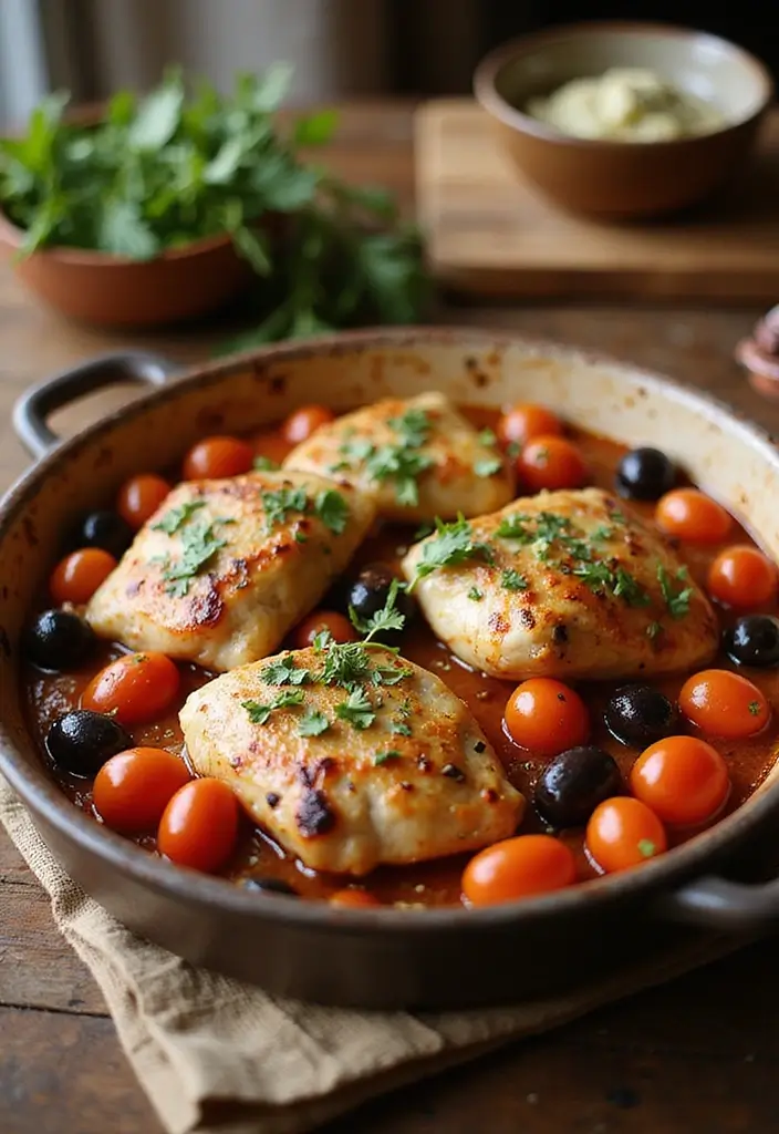 Easy Recipes with Chicken You Can Make in 30 Minutes - 8. Mediterranean Chicken Bake