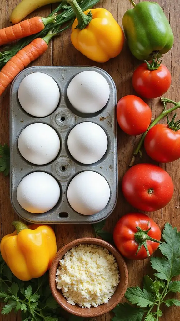 Egg Muffins Recipe: Healthy, Portable, and Perfect for Busy Mornings - Ingredients List