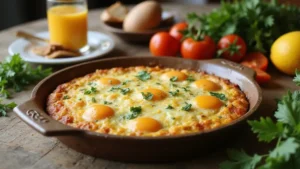 Hearty Cheesy Egg Bake Recipe: A Perfect Breakfast or Brunch Delight