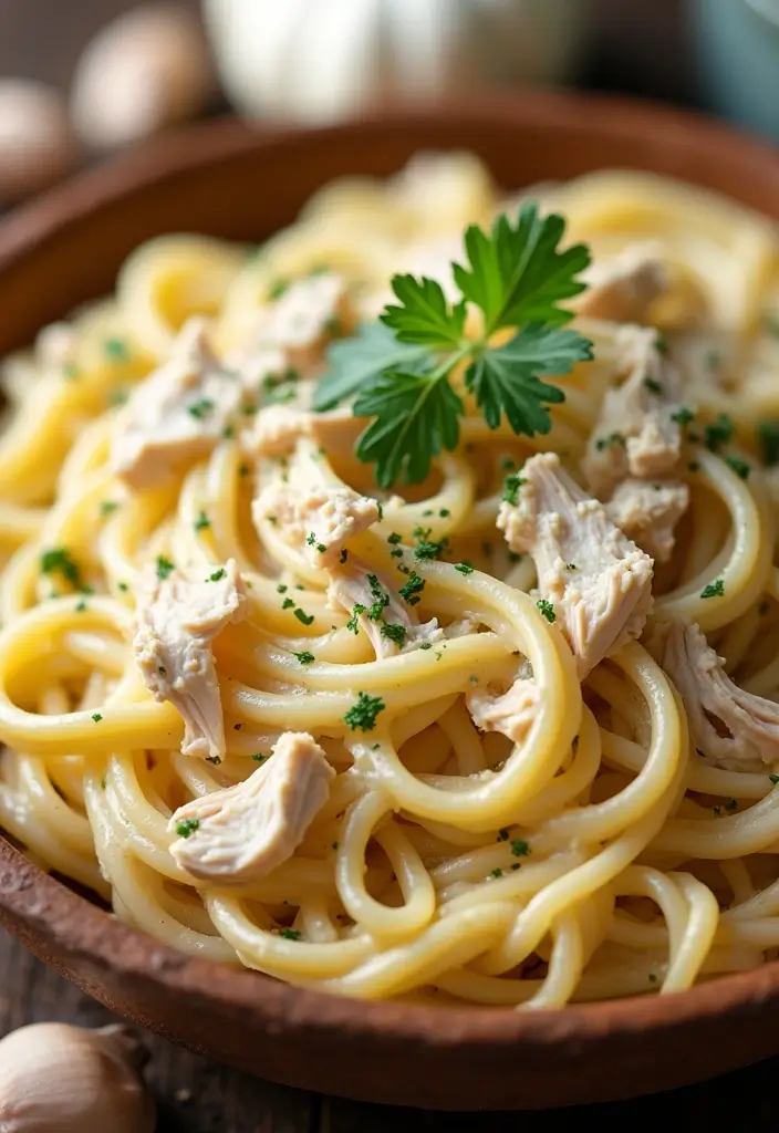 Quick Recipes with Rotisserie Chicken for Busy Weeknights - 1. Creamy Rotisserie Chicken Alfredo Pasta