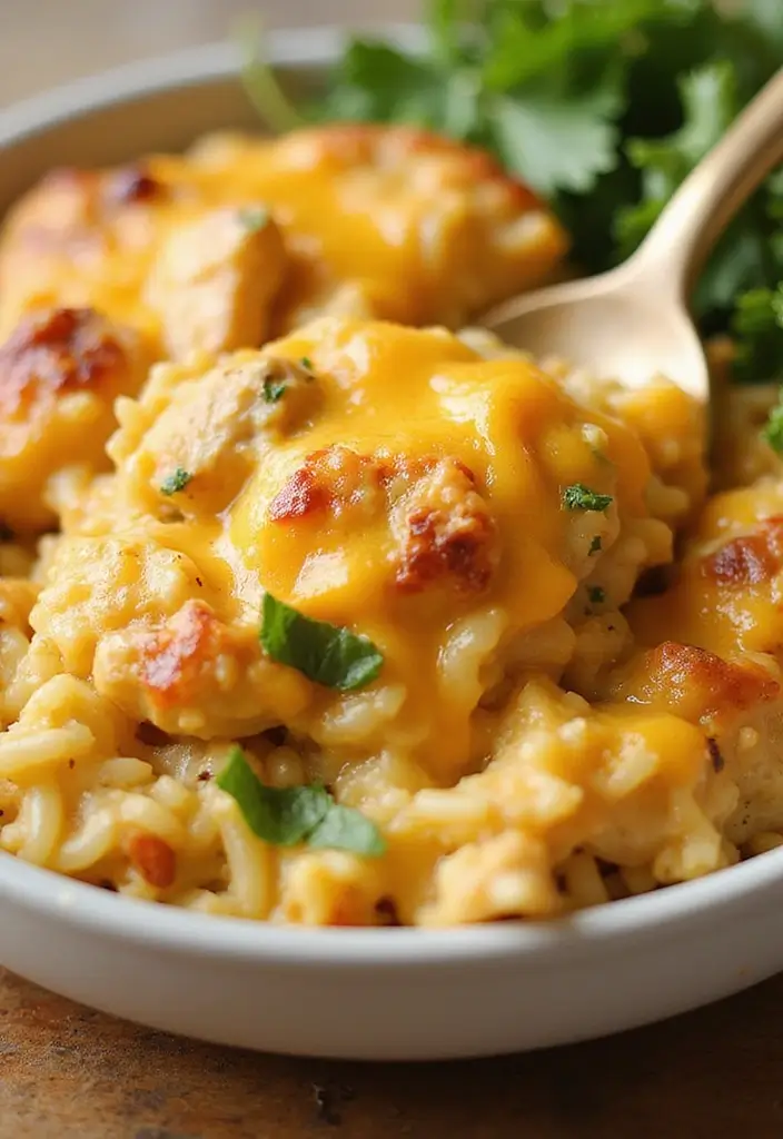 Recipes with Cream of Chicken Soup That Taste Like Home - 9. Cheesy Chicken and Rice Bake