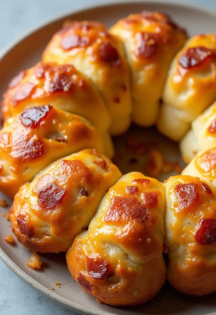 Savory Monkey Bread Recipe – Sweet, Sticky Pull-Apart Treats - 5. Bacon and Cheddar Monkey Bread