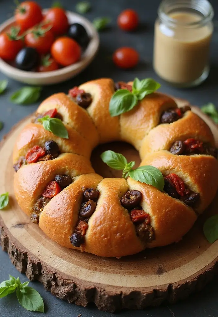 Savory Monkey Bread Recipe – Sweet, Sticky Pull-Apart Treats - 6. Mediterranean Monkey Bread