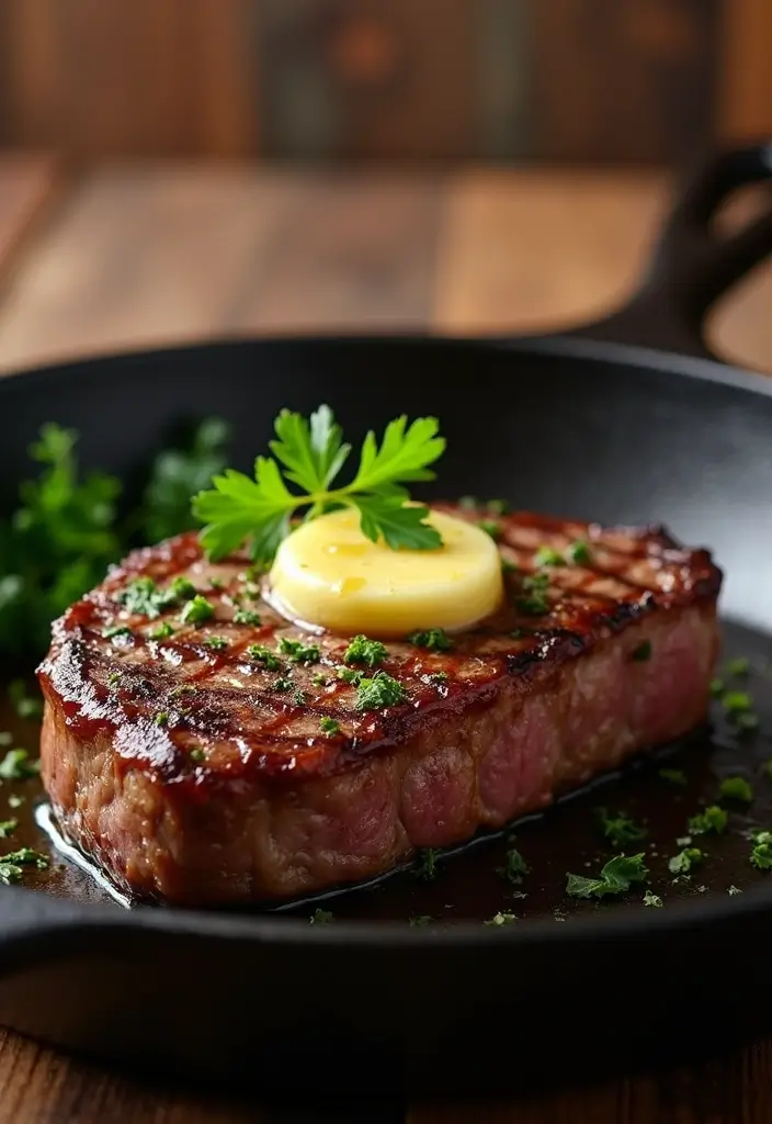 Steak Recipes for Dinner That Impress Every Time - 1. Classic Ribeye Steak with Garlic Butter