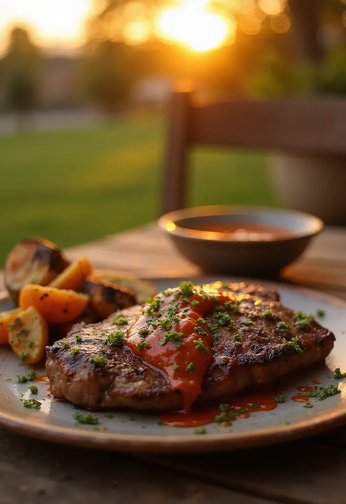Steak Recipes for Dinner That Impress Every Time - 3. Grilled Sirloin with Chimichurri Sauce