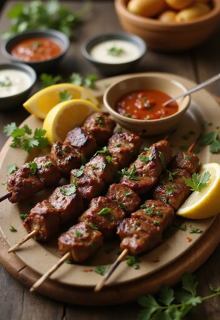 Steak Recipes for Dinner That Impress Every Time - 9. Moroccan-Spiced Steak Skewers