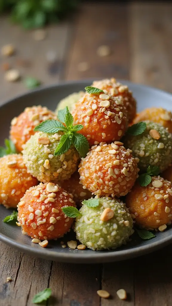 Sticky Rice Recipe: Traditional Comfort with a Chewy Twist - 2. Chewy Rice Balls with Sesame and Peanut Coating