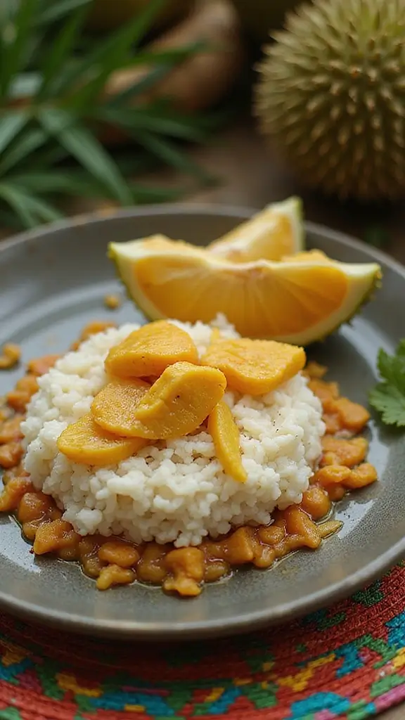 Sticky Rice Recipe: Traditional Comfort with a Chewy Twist - 4. Sweet Sticky Rice and Durian Delight