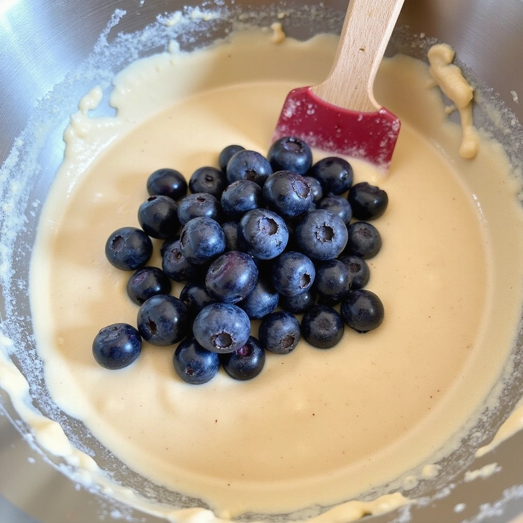 Easy Homemade Blueberry Bread Recipe - Step 6: Fold in Blueberries