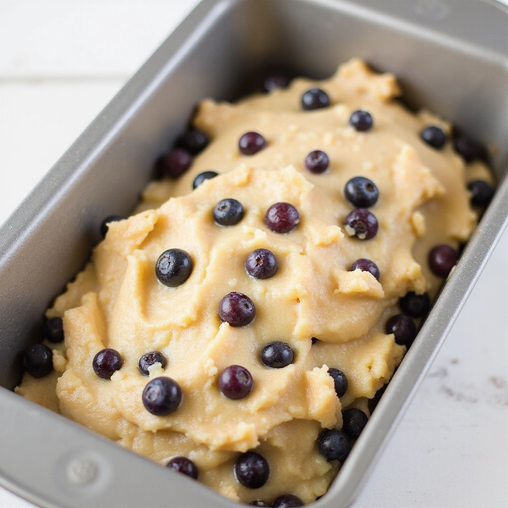 Easy Homemade Blueberry Bread Recipe - Step 7: Pour into Loaf Pan