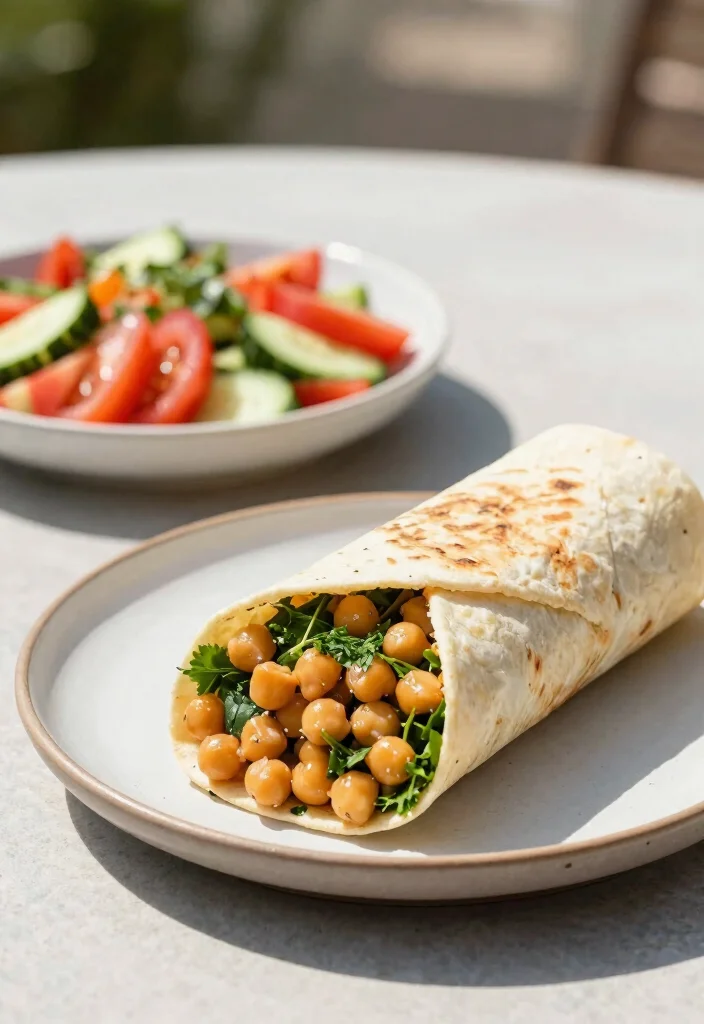 16 Healthy Breakfast Burritos for Freezer Meal Prep - 6. Mediterranean Chickpea Burrito 1