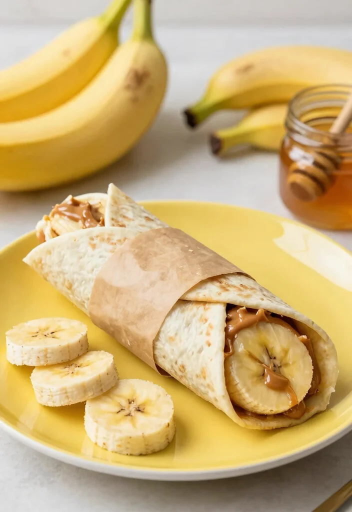 16 Healthy Breakfast Burritos for Freezer Meal Prep - 8. Peanut Butter Banana Burrito 1