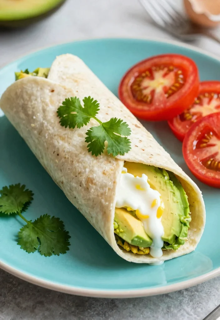 16 Healthy Breakfast Burritos for Freezer Meal Prep - 9. Egg White and Avocado Burrito 1