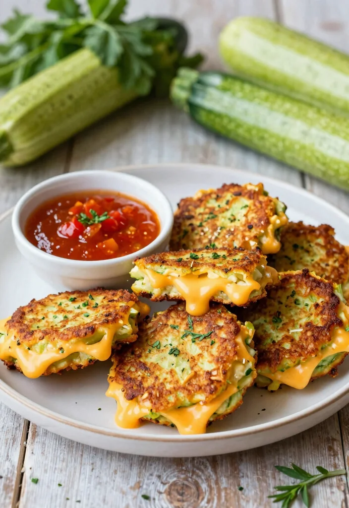 17 Crispy Vegan Zucchini Fritters (Baked plus Air Fryer Options) - 3. String Cheese Stuffed Zucchini Fritters 1