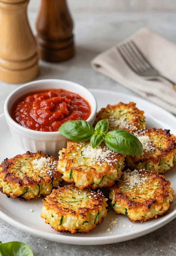 17 Crispy Vegan Zucchini Fritters (Baked plus Air Fryer Options) - 5. Italian Style Zucchini Fritters 1