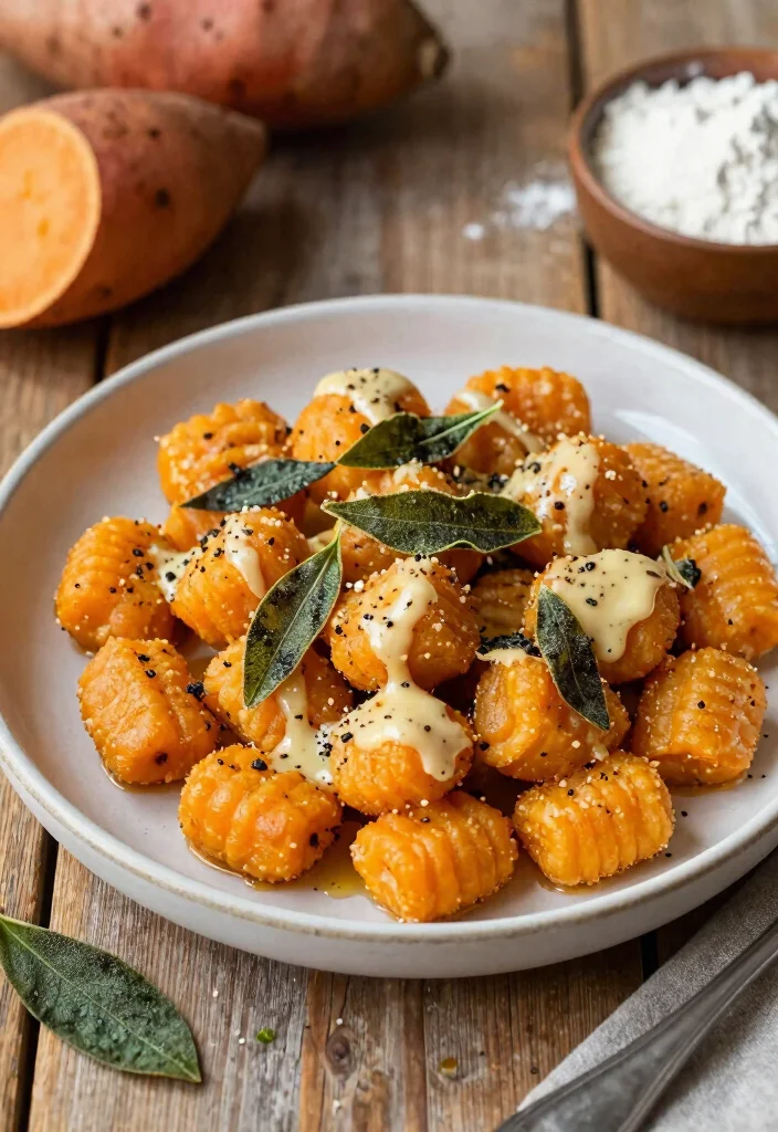 17 Vegan Gnocchi Recipes: Creamy, Cheesy and So Satisfying - 7. Sweet Potato Gnocchi with Sage Brown Butter 1