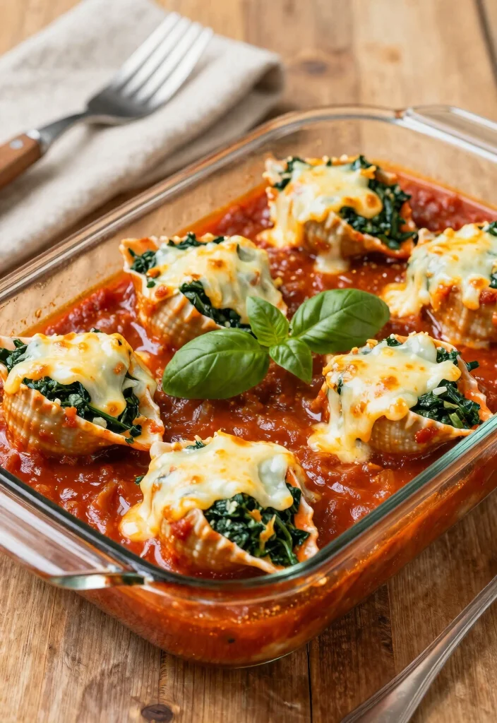 18 Freezer Meals for a Crowd: Perfect Party Food - 5. Spinach and Cheese Stuffed Shells 1