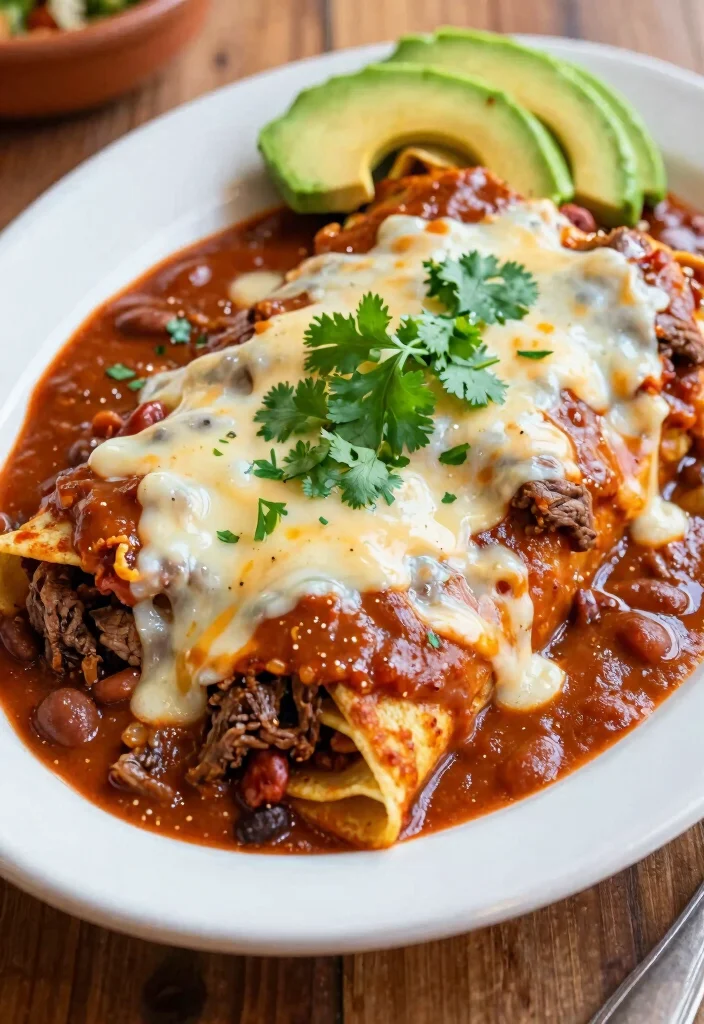 18 Ground Beef Crockpot Freezer Meals on a Budget - 11. Beef and Bean Enchiladas 1