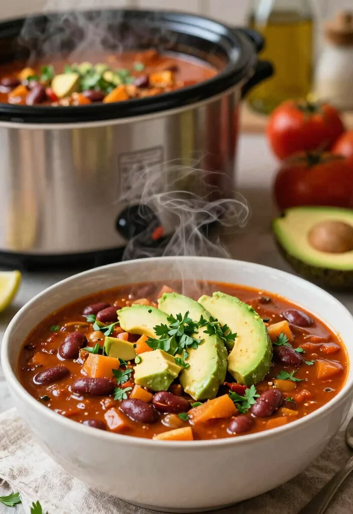 18 High-Protein Freezer Meals for Crock Pot Lovers - 16. Veggie and Bean Chili 1