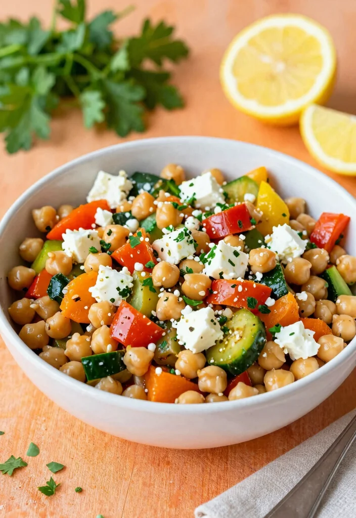 18 High-Protein Freezer Meals for Healthy Eating - 17. Mediterranean Chickpea Salad 1