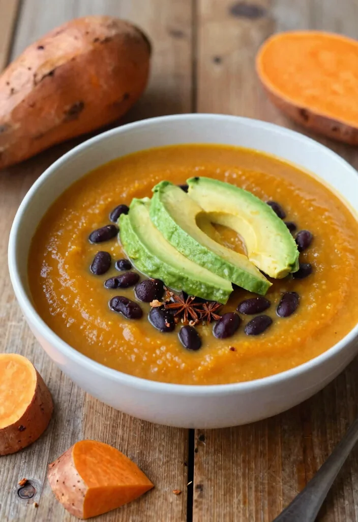 18 High-Protein Vegan Soups You Won't Believe Are Plant-Based - 9. Sweet Potato and Black Bean Soup 1
