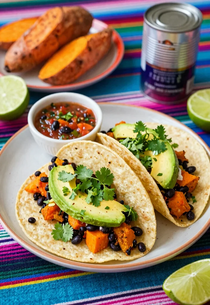 18 Make-Ahead Freezer Meals on a Budget - 3. Sweet Potato and Black Bean Tacos 1