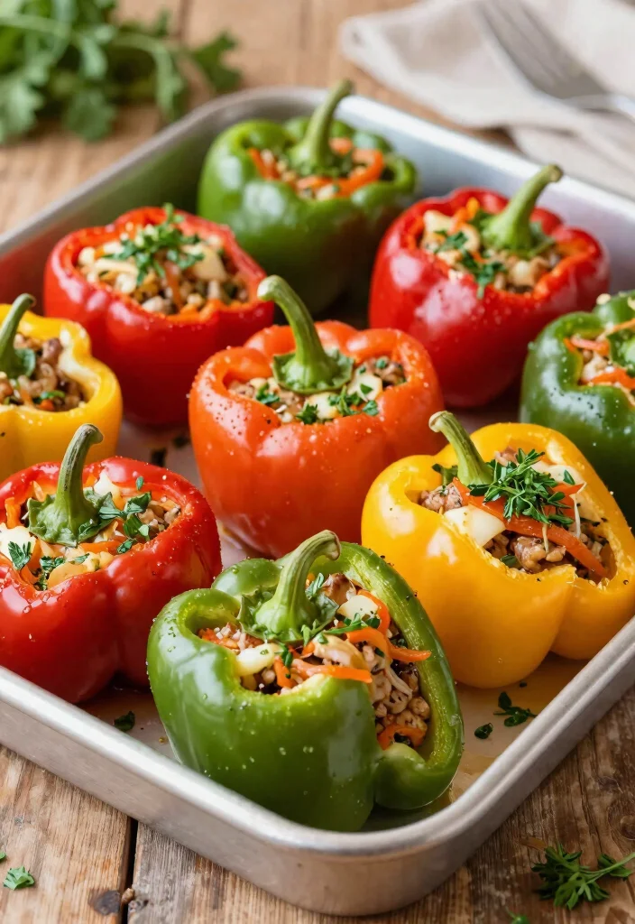 20 Authentic Vegan Puerto Rican Recipes Full of Flavor - 18. Vegan Stuffed Peppers 1
